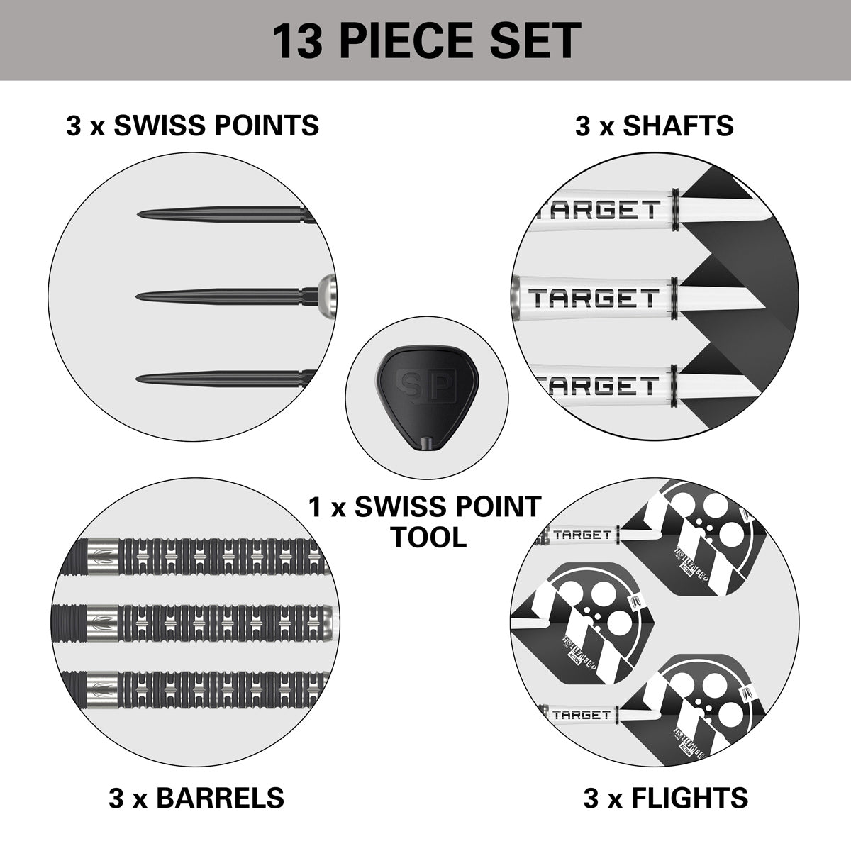 Hollywood Action 90% Tungsten SP Steel Tip Darts by Target - view 7