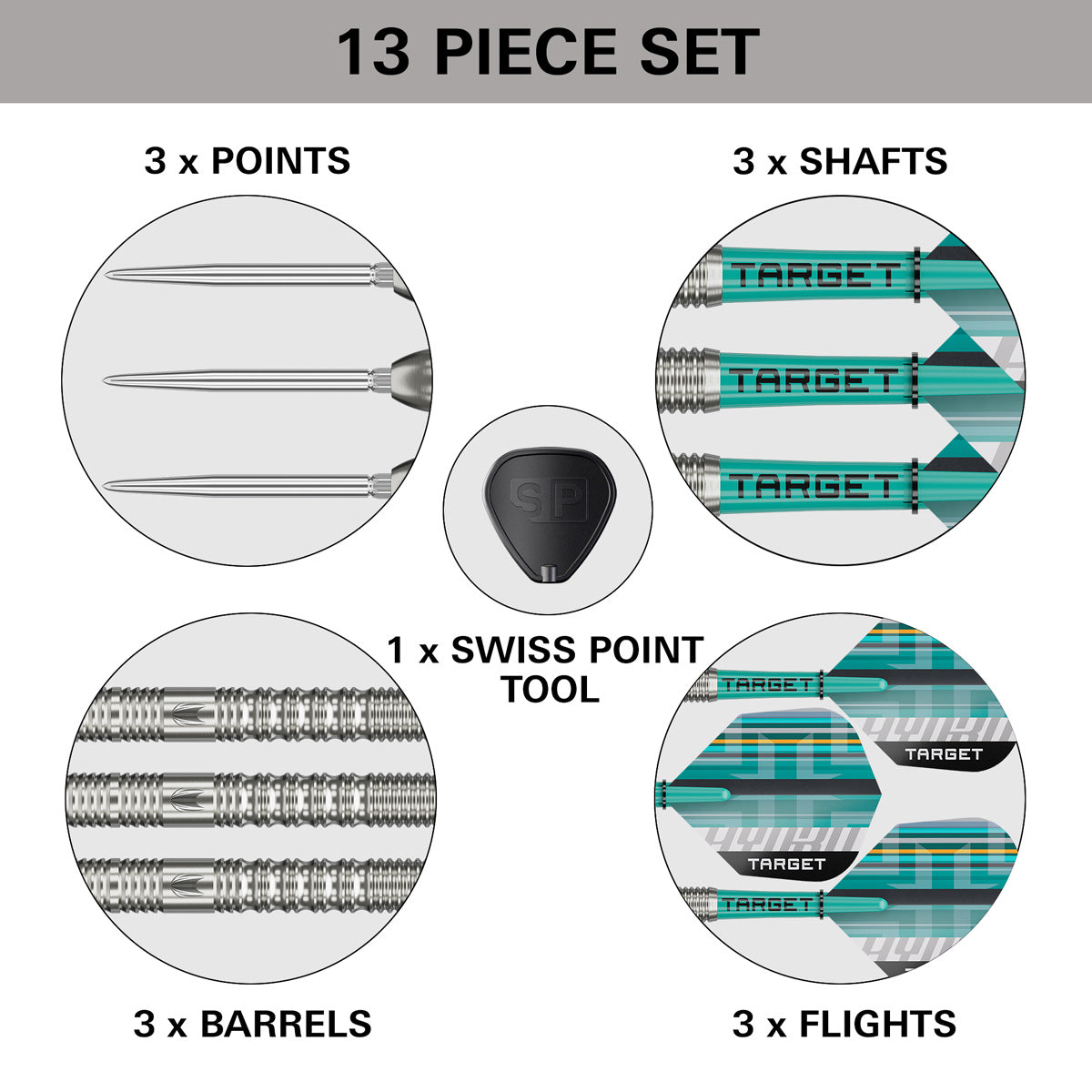 Target Hydro 01 90% Tungsten SP Steel Tip Darts - view 5