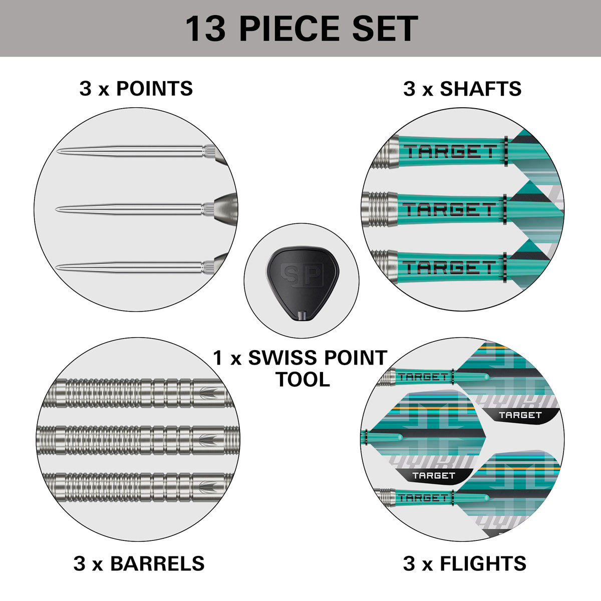 Target Hydro 03 90% Tungsten SP Steel Tip Darts - view 5