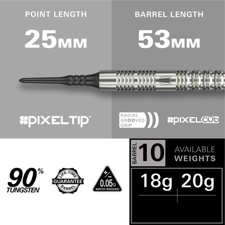 Target Hydro 12 90% Tungsten Soft Tip Darts - view 3
