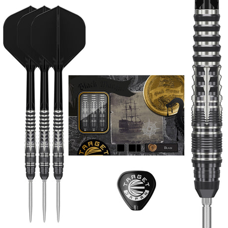 Target Japan Black Marque Blaze Swiss Point 90% Tungsten Steel Tip Darts