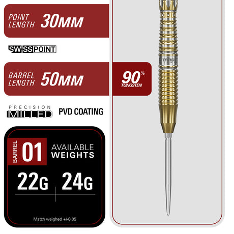 Target Japan Black Marque Enzo Swiss Point 90% Tungsten Steel Tip Darts - view 5