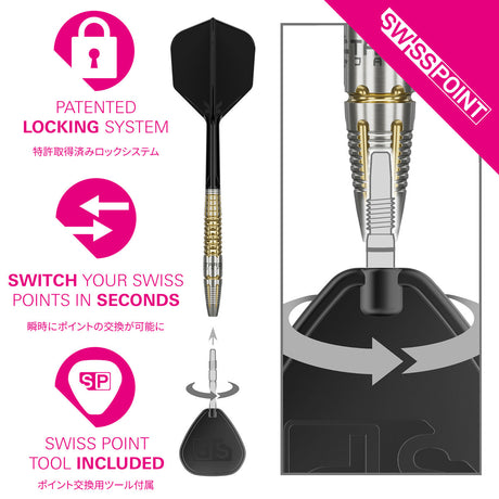 Target Japan Black Marque Warrior 90% Tungsten SP Steel Tip Darts - view 4