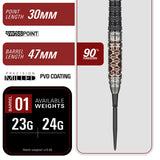Target Japan Cathy Leung Charis G6 Swiss Point 90% Tungsten Steel Tip Darts - view 5