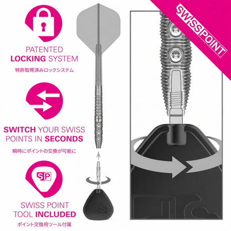 Target Japan Diamond G3 Swiss Point 90% Tungsten Steel Tip Darts - view 2