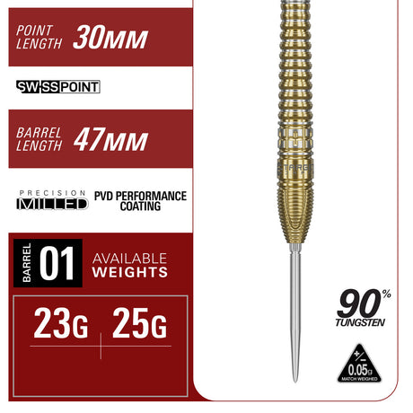 Target Japan Harith Lim Hot Shot G3  90% Tungsten Swiss Point Steel Tip Darts - view 5