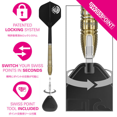 Target Japan Harith Lim Hot Shot G3  90% Tungsten Swiss Point Steel Tip Darts - view 6