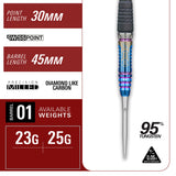 Target Japan Haruki Muramatsu Rising Sun G10 95% Tungsten SP Steel Tip Darts - view 4