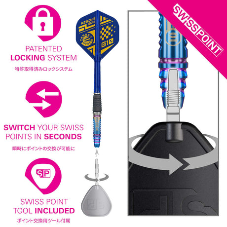 Target Japan Haruki Muramatsu Rising Sun G10 95% Tungsten SP Steel Tip Darts - view 5
