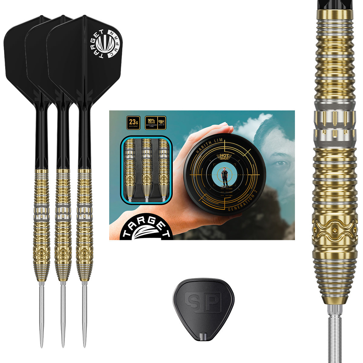 Target Japan Hot Shot G2 Swiss Point 90% Tungsten Steel Tip Darts