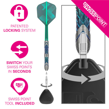 Target Japan Kaze Series Ceros 03 Swiss Point 90% Tungsten Steel Tip Darts - view 4