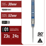 Target Japan Mizu 01 90% Tungsten SP Steel Tip Darts - view 3