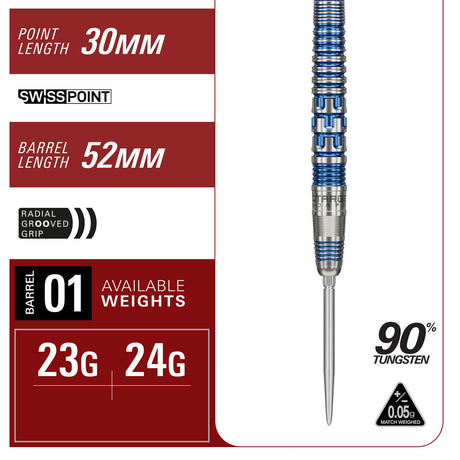Target Japan Mizu 01 90% Tungsten SP Steel Tip Darts - view 3