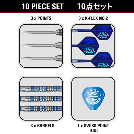Target Japan Mizu 01 90% Tungsten SP Steel Tip Darts - view 5