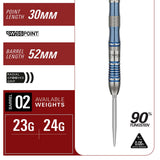 Target Japan Mizu 02 90% Tungsten SP Steel Tip Darts - view 3
