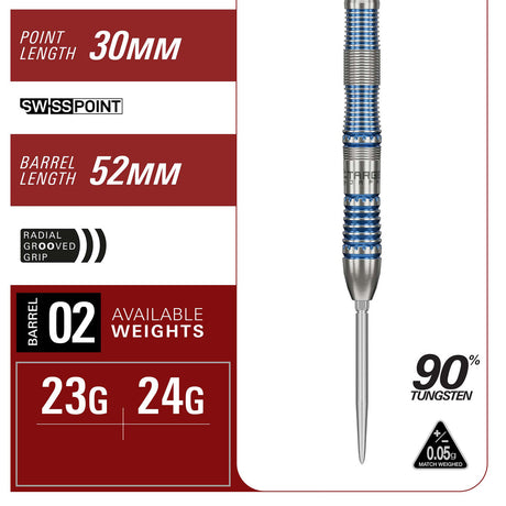 Target Japan Mizu 02 90% Tungsten SP Steel Tip Darts - view 3