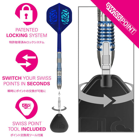 Target Japan Mizu 02 90% Tungsten SP Steel Tip Darts - view 4