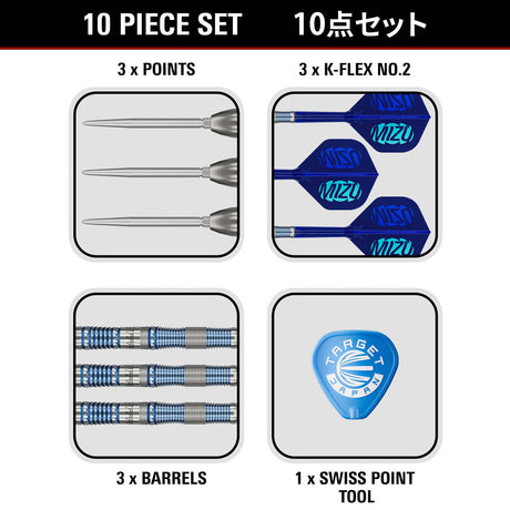 Target Japan Mizu 02 90% Tungsten SP Steel Tip Darts - view 5