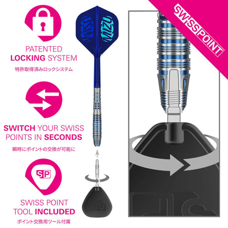 Target Japan Mizu 03 90% Tungsten SP Steel Tip Darts - view 4