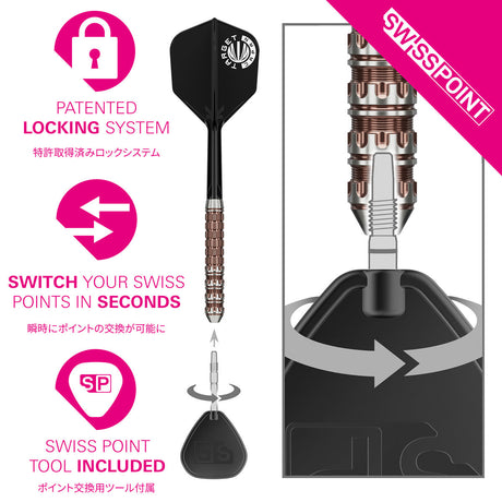 Target Japan Prime Series Raptor G6 90% Tungsten SP Steel Tip Darts - view 4