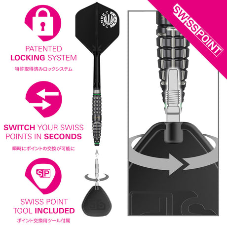 Prime Series Scream G1 90% Tungsten SP Steel Tip Darts by Target Japan - view 3