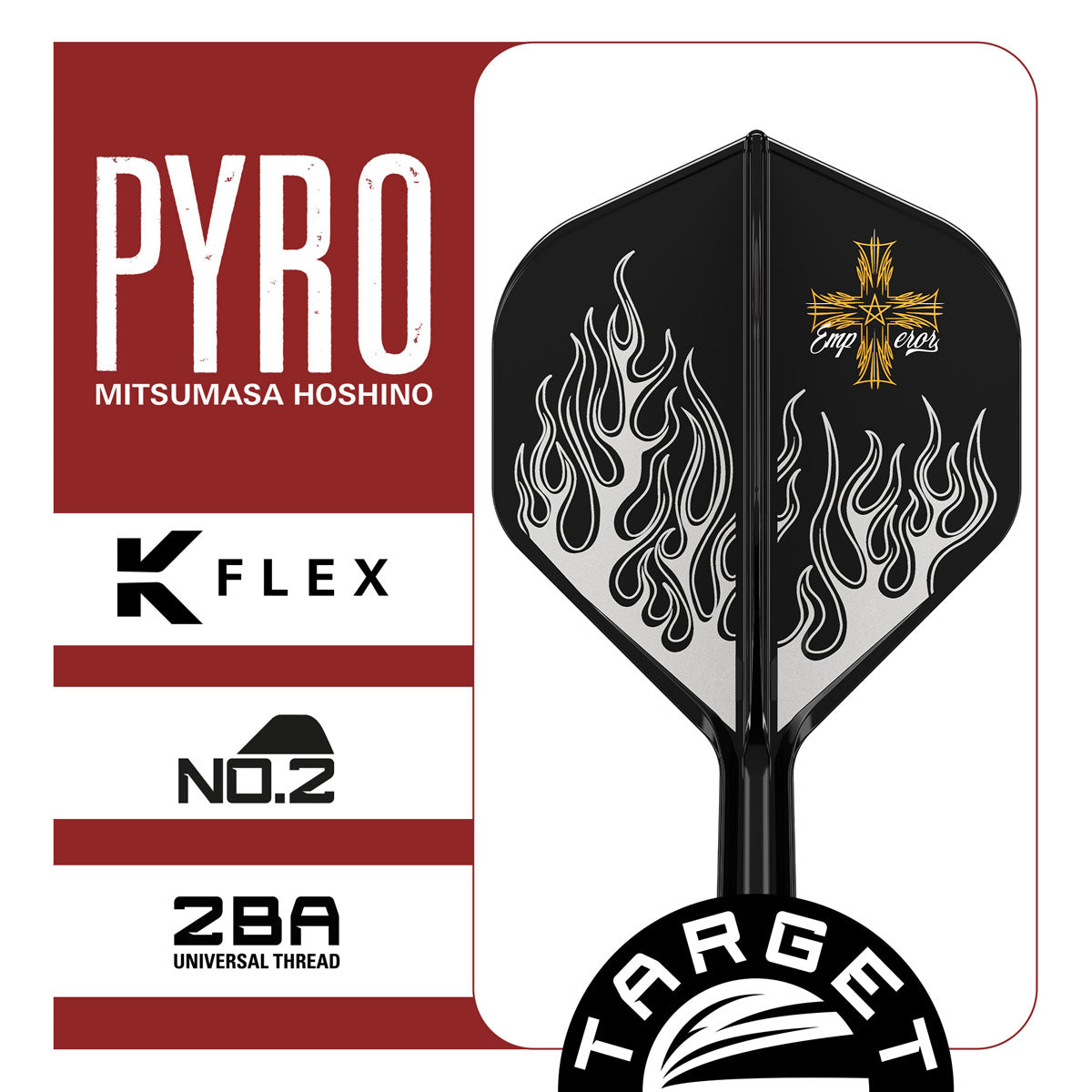 Target Japan Mitsumasa Hoshino Pyro G2 K-Flex Integrated Flights & Shafts No2