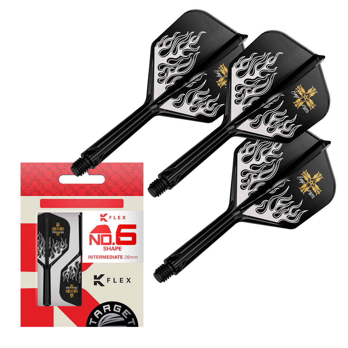 Target Japan Mitsumasa Hoshino Pyro G2 K-Flex Integrated Flights & Shafts No6