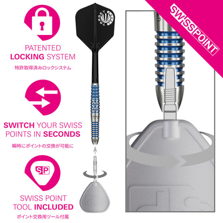 Target Japan Sereno G2 90% Tungsten SP Steel Tip Darts - view 4