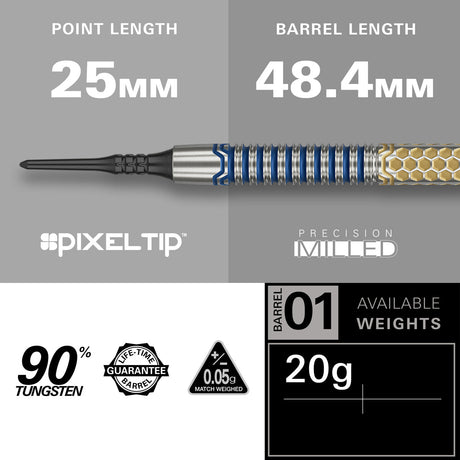 Josh Rock G1 90% Tungsten Soft Tip Darts by Target - view 4