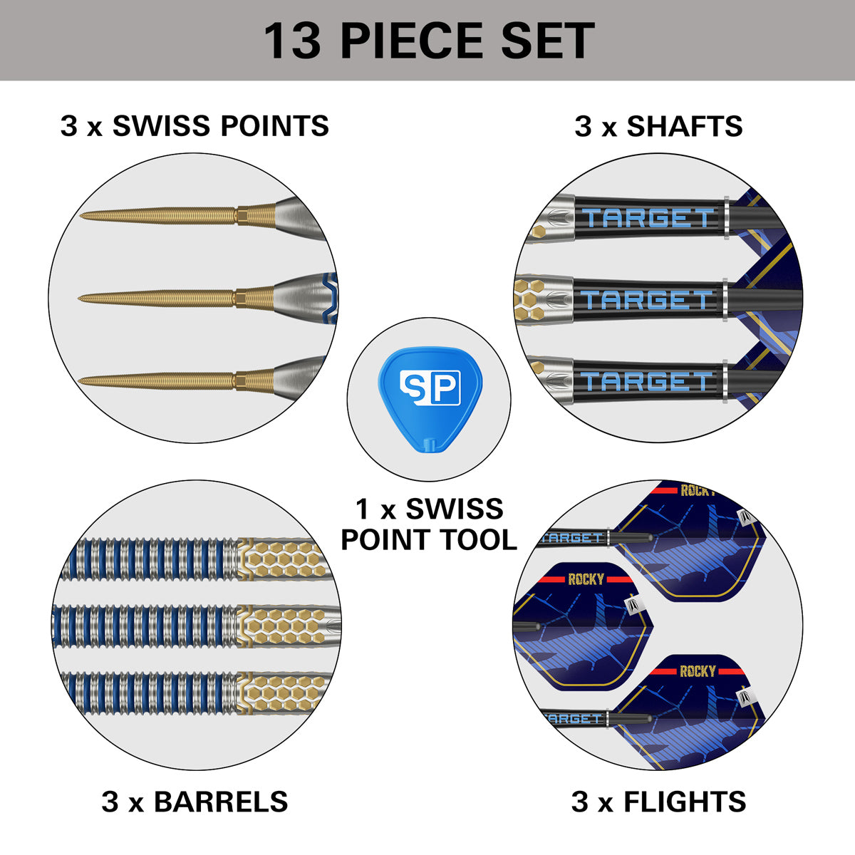 Target Josh Rock G1 Swiss Point 90% Tungsten Steel Tip Darts - view 6
