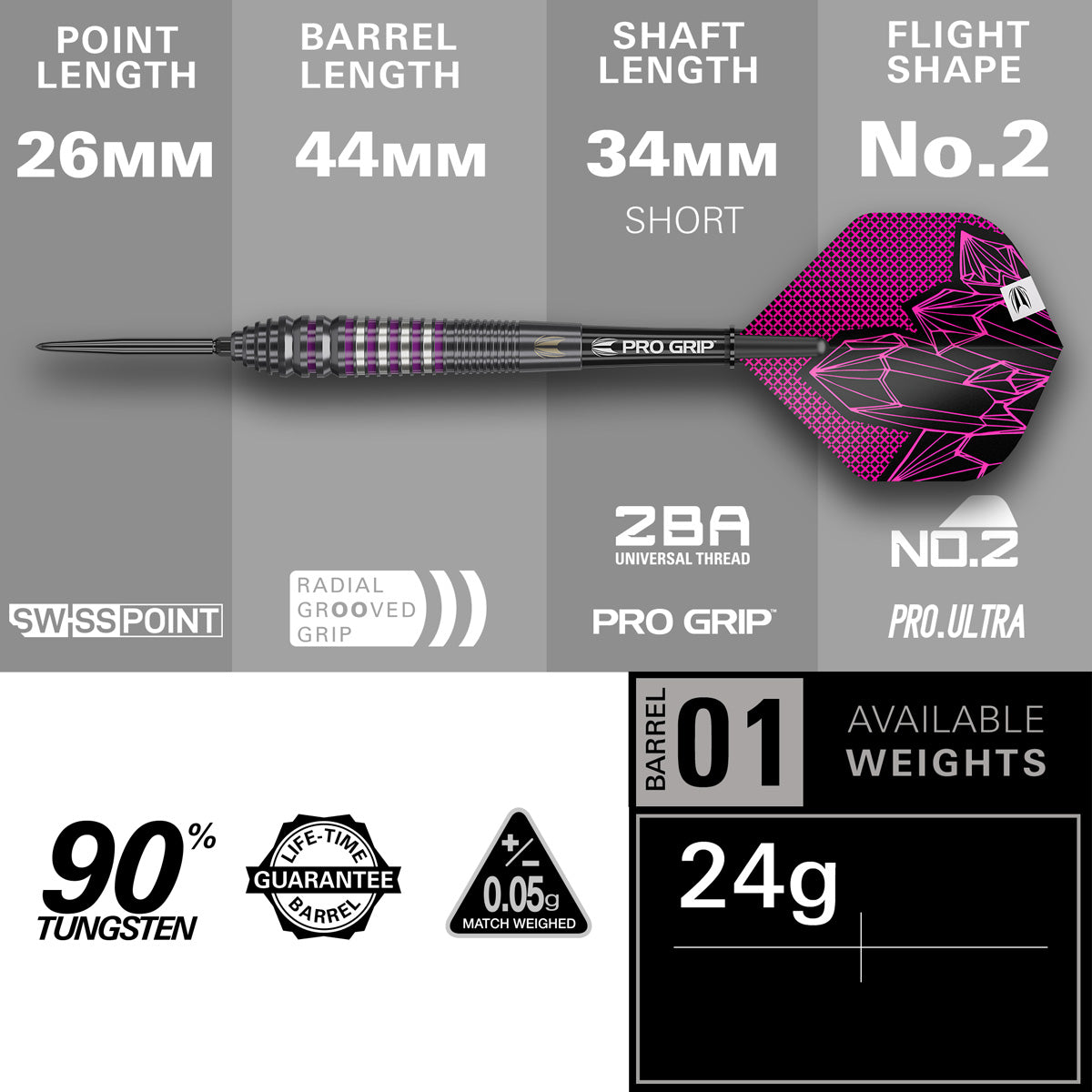 Target Lorraine Winstanley G2 90% Tungsten SP Steel Tip Darts - view 4