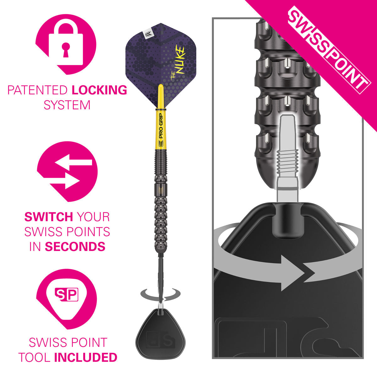 Luke Littler 90% Tungsten Swiss Point Steel Tip Darts by Target - view 4