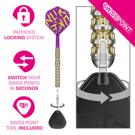 Luke Littler G1 Prodigy 90% Tungsten SP Steel Tip Darts by Target - view 5