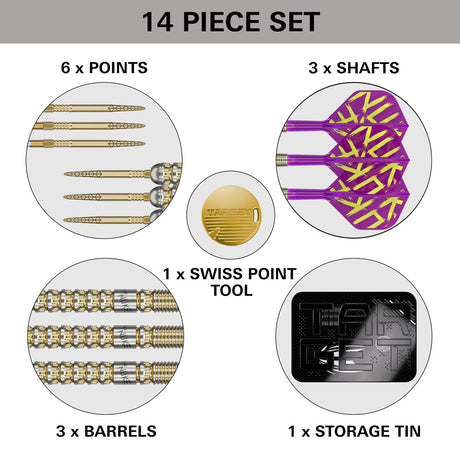 Luke Littler G1 Prodigy 90% Tungsten SP Steel Tip Darts by Target - view 6