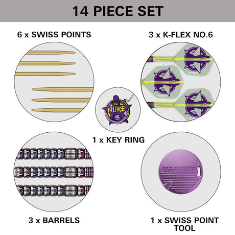 Target Luke Littler World Champion 2025 Edition Swiss Point 90% Tungsten Steel Tip Darts - view 5