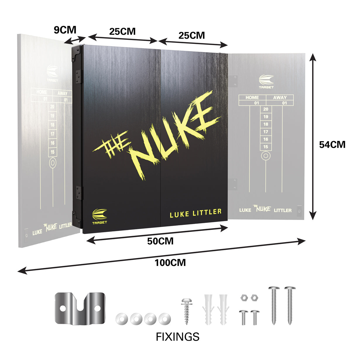 Luke 'The Nuke' Littler Cabinet & Dartboard Set by Target - view 4