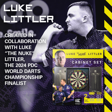 Luke 'The Nuke' Littler Cabinet & Dartboard Set by Target - view 2
