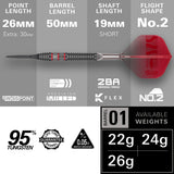 Target Nathan Aspinall Asp 95K 95% Tungsten Swiss Point Steel Tip Darts - view 4