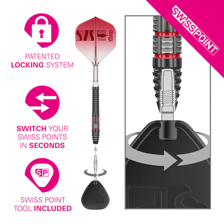 Target Nathan Aspinall Asp 95K 95% Tungsten Swiss Point Steel Tip Darts - view 5