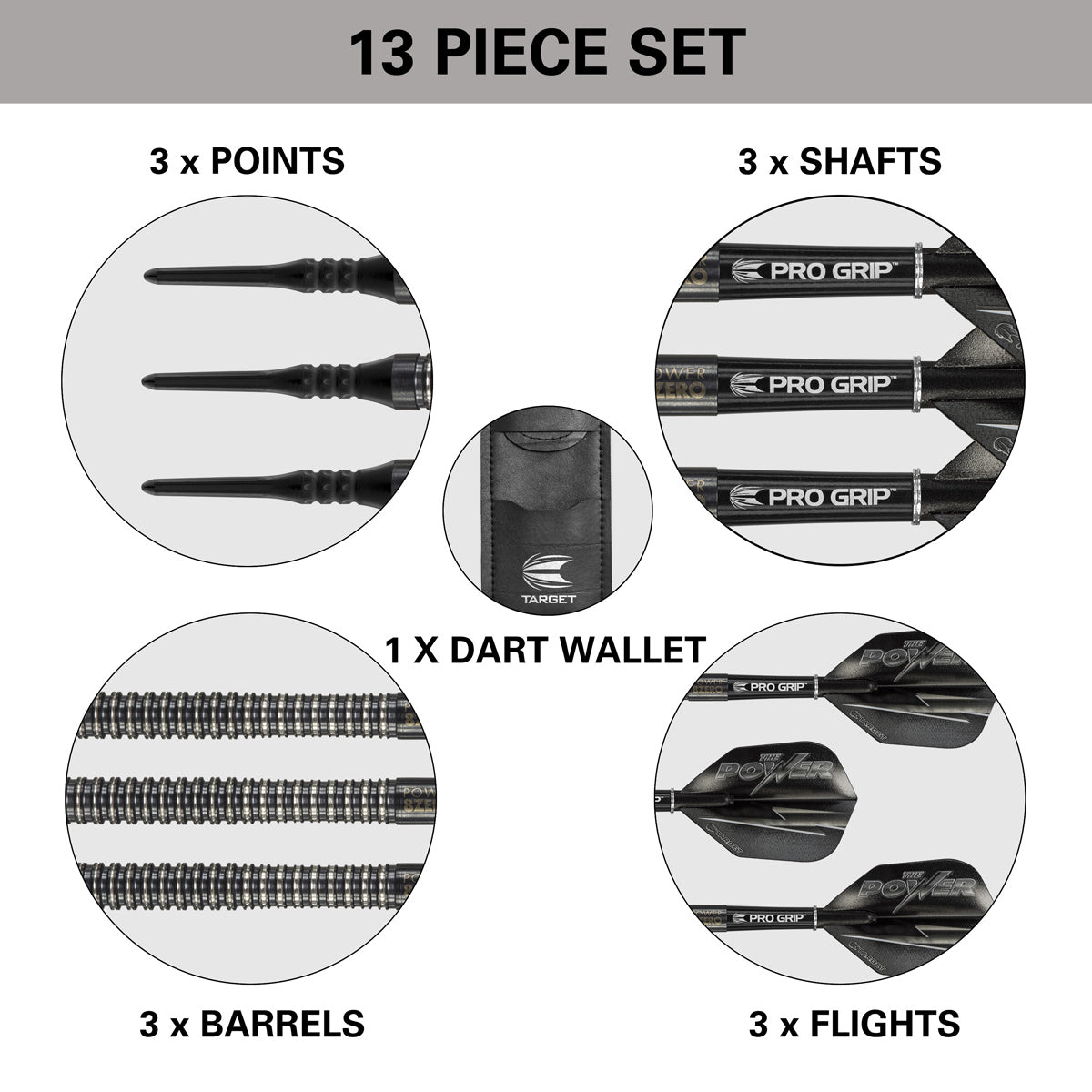 Phil Taylor 8ZERO Black 80% Tungsten Soft Tip Darts by Target - S1 - view 5