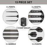 Phil Taylor 8ZERO Black 80% Tungsten Steel Tip Darts by Target - S1 - view 5