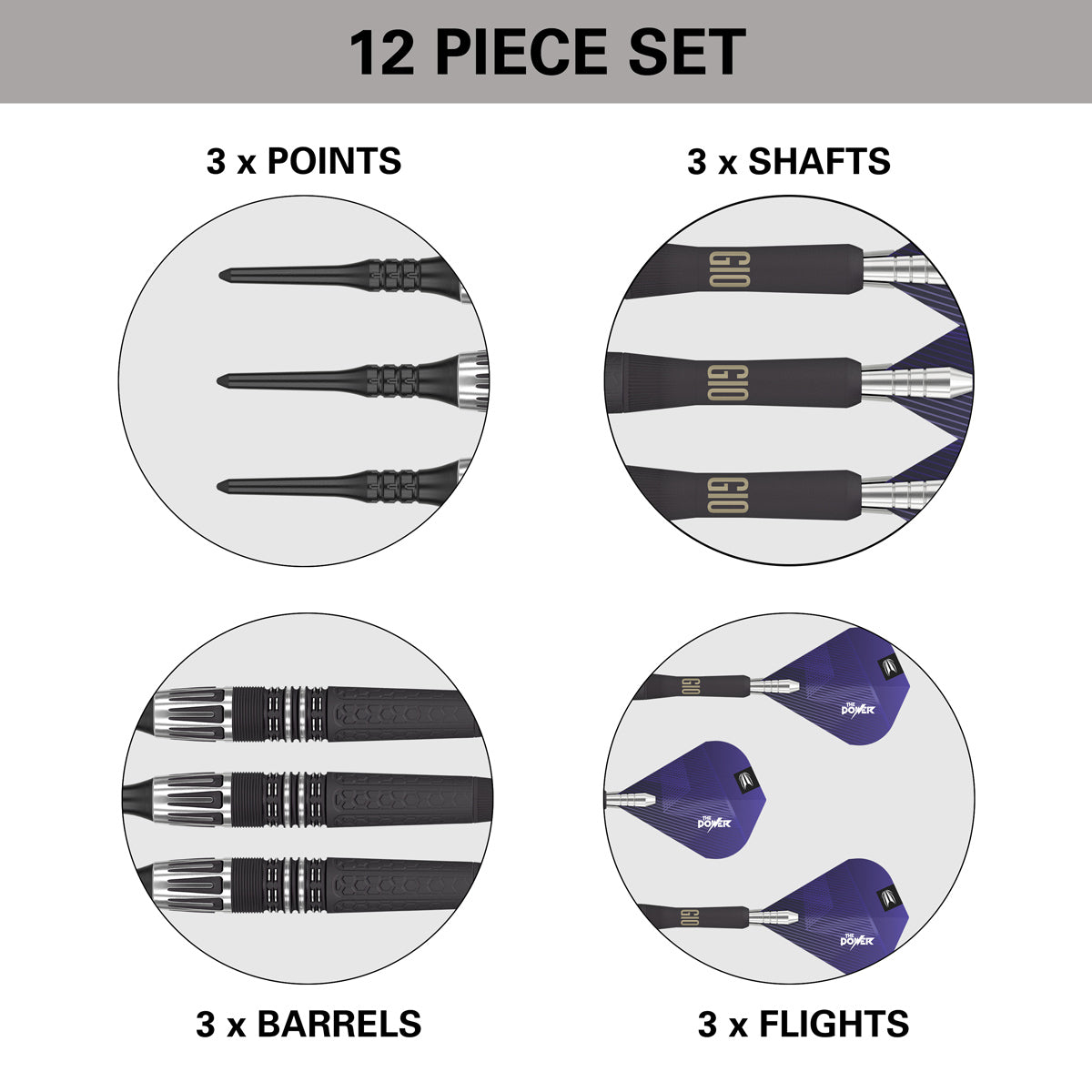 Phil Taylor Power 9five G10 95% Tungsten Soft Tip Darts by Target - view 6