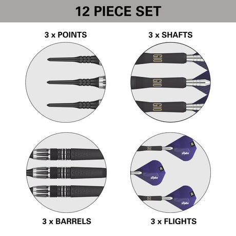 Phil Taylor Power 9five G10 95% Tungsten Soft Tip Darts by Target - view 6