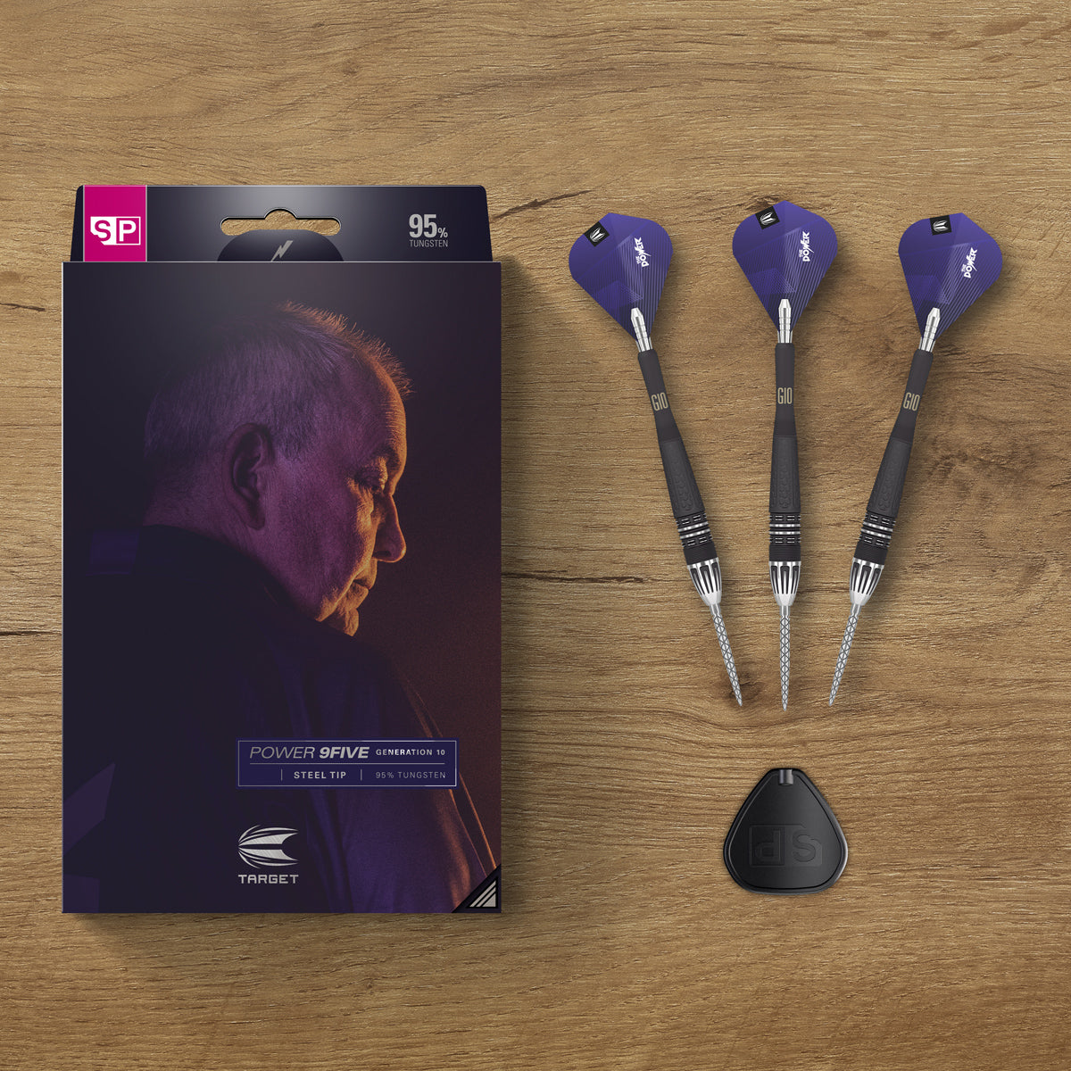 Phil Taylor Power 9five G10 95% Tungsten Swiss Point Steel Tip Darts by Target - view 7