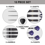 Phil Taylor Power 9five G10 95% Tungsten Swiss Point Steel Tip Darts by Target - view 6