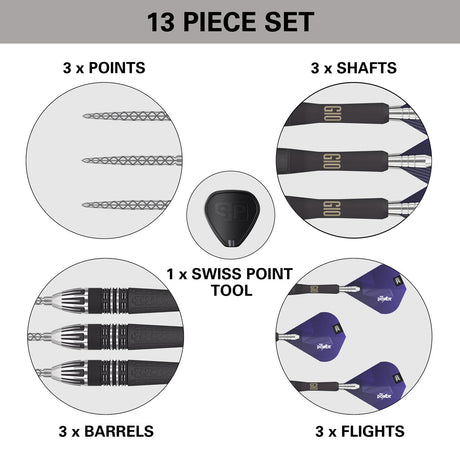 Phil Taylor Power 9five G10 95% Tungsten Swiss Point Steel Tip Darts by Target - view 6