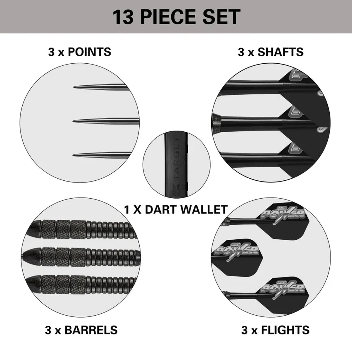 Phil Taylor Power Storm Ringed Steel Tip Darts by Target - view 5