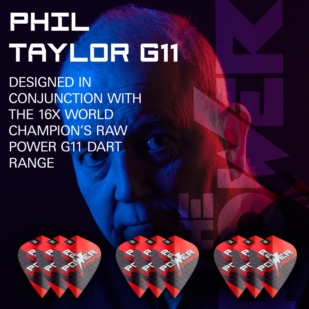 Phil Taylor Raw Power G11 Pro Ultra Dart Flights x 3 Sets by Target - view 21