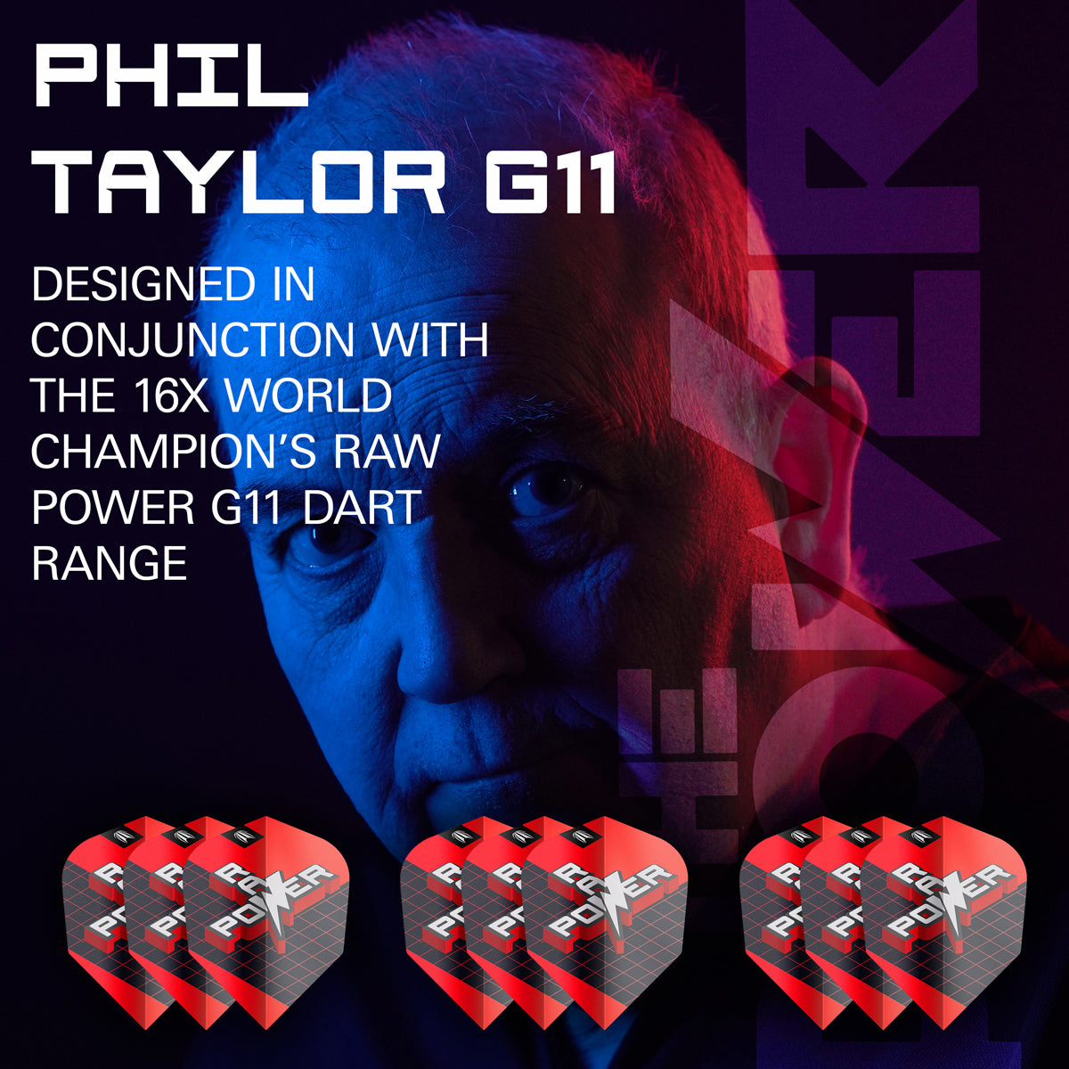 Phil Taylor Raw Power G11 Pro Ultra Dart Flights x 3 Sets by Target - view 9
