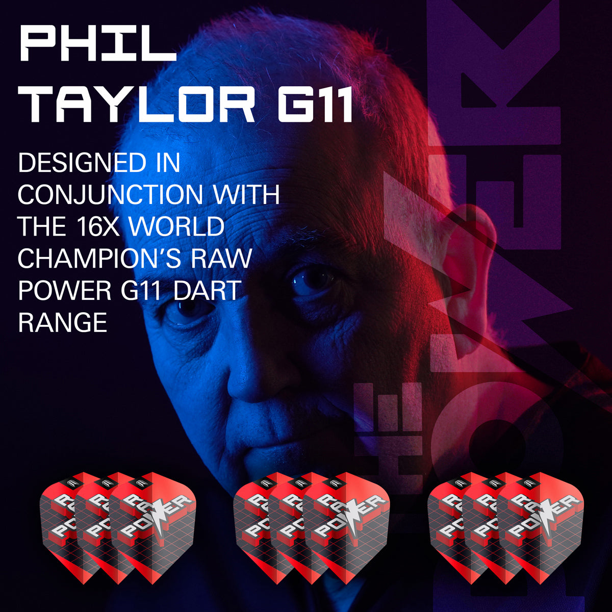 Phil Taylor Raw Power G11 Pro Ultra Dart Flights x 3 Sets by Target - view 15